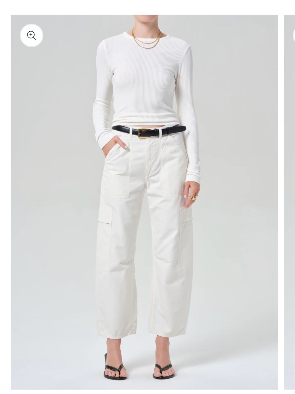 Citizens Of Humanity White Cargo Utility Pants